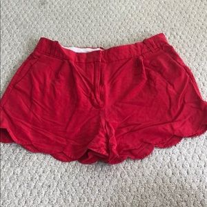 Jcrew Scalloped Shorts